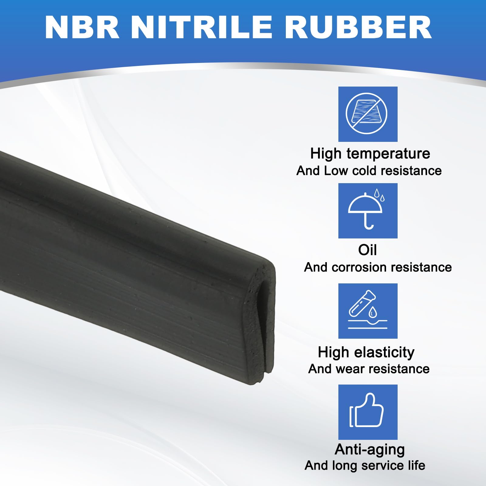 PATIKIL 2mm Rubber Edge Trim, 2 Meter Edge Protector U Channel Edge Trim for Sharp Edge Sheet Metal, Car Doors, Hatches - Image 4