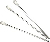 Vista 1 de JASHII Cuchara plateada mate de mango largo para mezclar cócteles, cucharas de café para té helado, cucharas de café con mango largo de 8.6