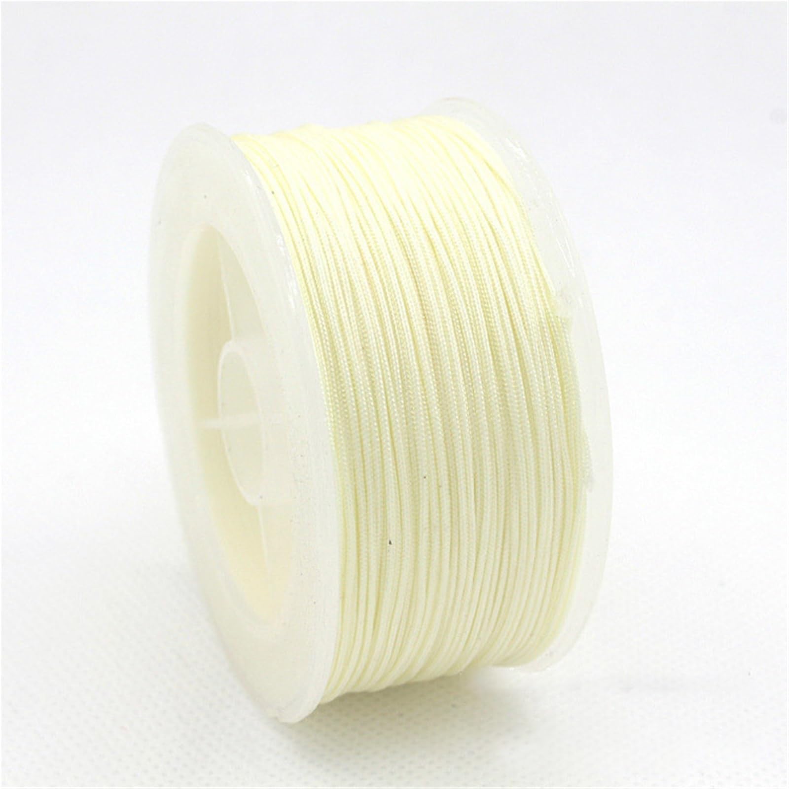 Nylon Cord Thread 5PCS 2mm 50m Nylon Cord Thread For Jewelry DIY Making Necklace Handmade Material Rope Beading Braided String for Making Bracelet, Necklace, Chinese Knot(Beige)