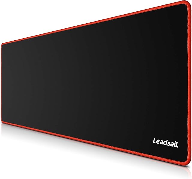 LeadsaiL Large Gaming Mouse Mat/Pad 800 * 300 * 4mm Extended Large Size Mousepad, Non-slip Rubber Base, Spill-Resistant and Anti-Fray Stitched Edges Keyboard Mouse Desk Mat for Laser/Optical Mice