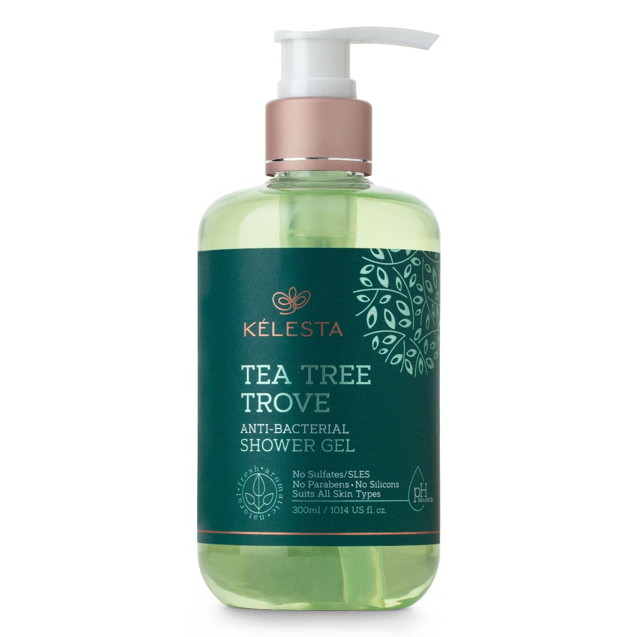 KELESTA - Tea Tree Body Wash (300ml) & Aleo Vera Gel (50ml) | Body Wash For Men and Women | Oil Based Cleanser for Dry Skin | SLS Free Body Wash Shower Gel | Paraben Free Moisturizing Body Wash