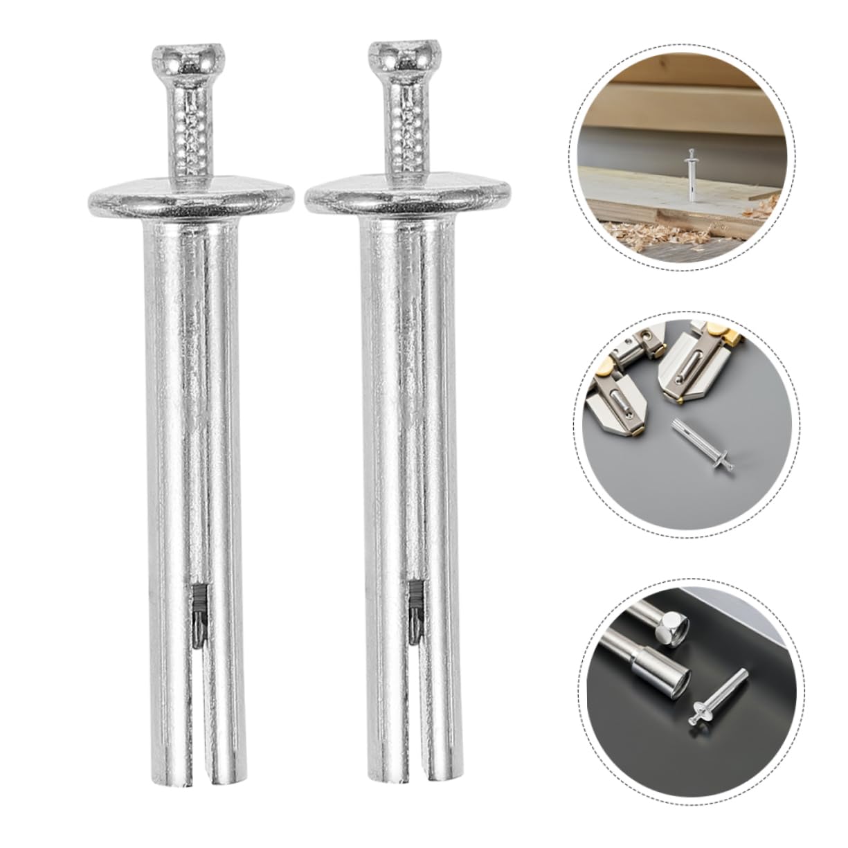 Cabilock 100pcs Heavy Duty Expansion Fastener Nails Drive in Anchors for Concrete Masonry and Drywall Screws for Quick Installation and Versatile Applications