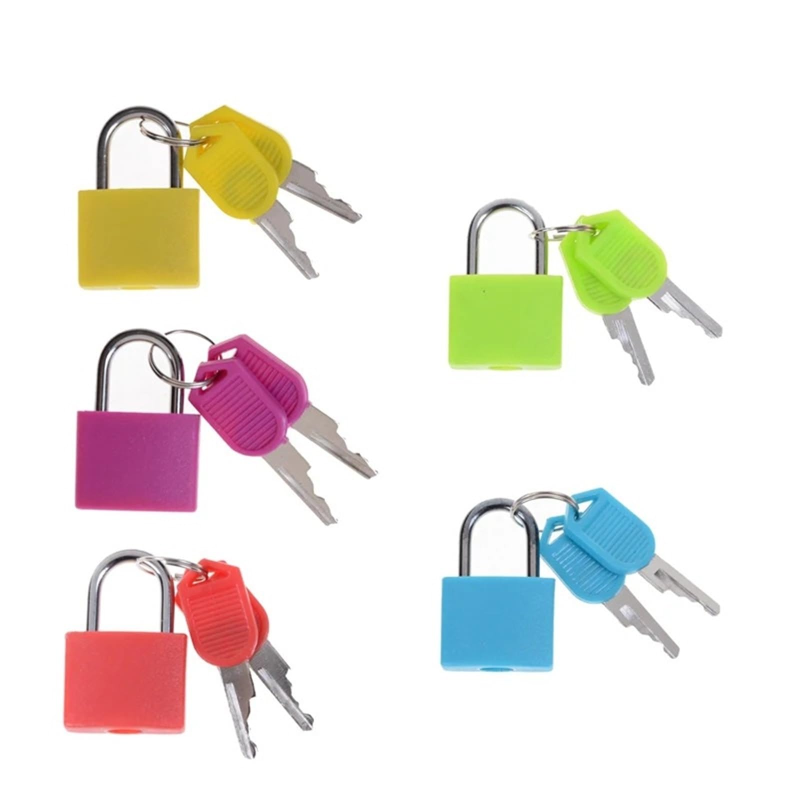 Cadenas de voyage coloré lot de 5 pour sécuriser vos vacances