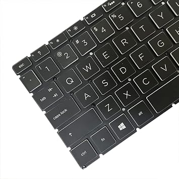 GinTai Laptops Keyboard Crystal Keycap Backlit US Replacement for HP Pavilion Gaming 15-DK 15-EC 15T-DK 15-CR 15-CS PK1328B3A09, 15-DK0096WM 15-DK1035NR 15-DK1056WM 15-DK0045CL 15T-DK100 15-EC1073DX