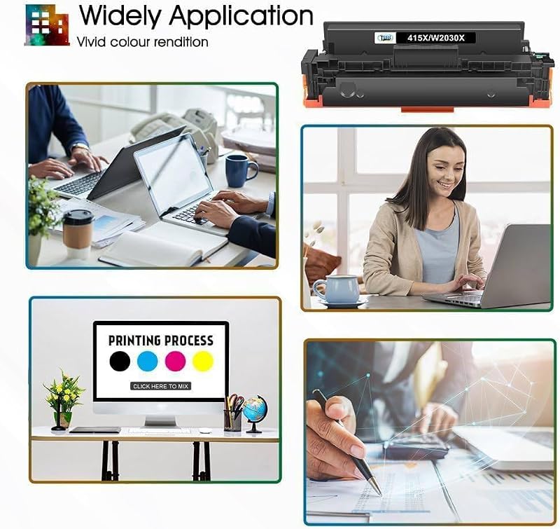 Cool Toner 415X Kompatibilis Toner HP LaserJet Pro M479fdw M454dw 4db Csomag