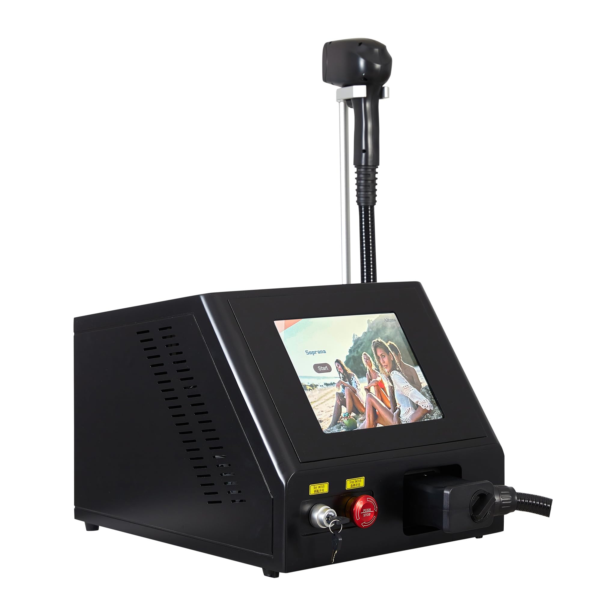 Depilator Laserowy Profesjonalny 3500W Alexandrite Ice Platinum 2025 - Bezbolesne Urządzenie do Trwałej Depilacji Diodowej dla Kobiet (Kolor Czarny)