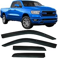 Vista 1 de 2019-2026 Protectores de Lluvia Adhesivos para Dodge RAM 1500 Quad Cab solamente Deflectores de Visor de Ventana Lateral Sombras Duraderas Tintadas