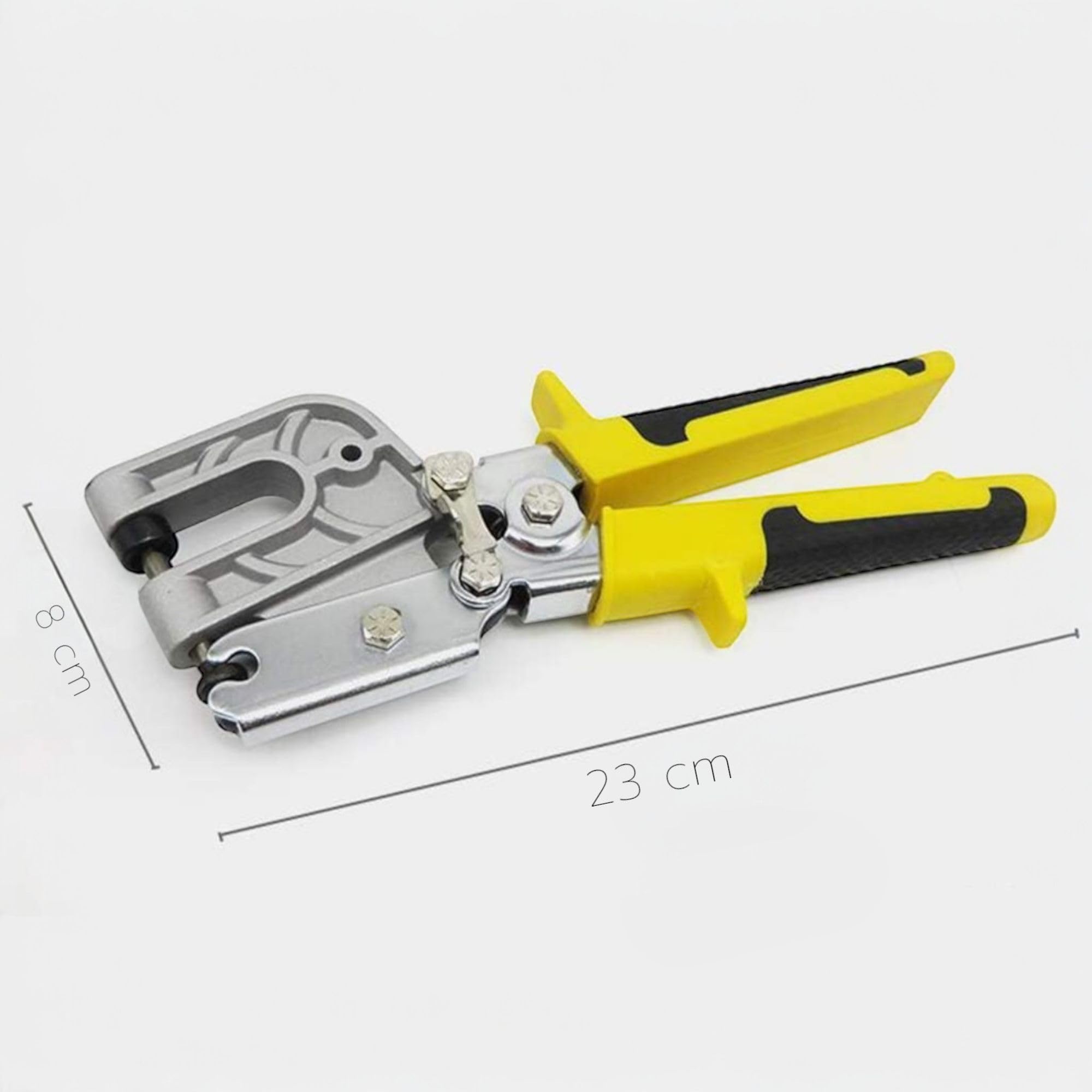 Topolenashop Pinza Crimpatrice per Cartongesso Professionale | Unisce Profili C e U Senza Viti | Pinza per Lamiera Acciaio | Manico Ergonomico Antiscivolo | Art. 82057