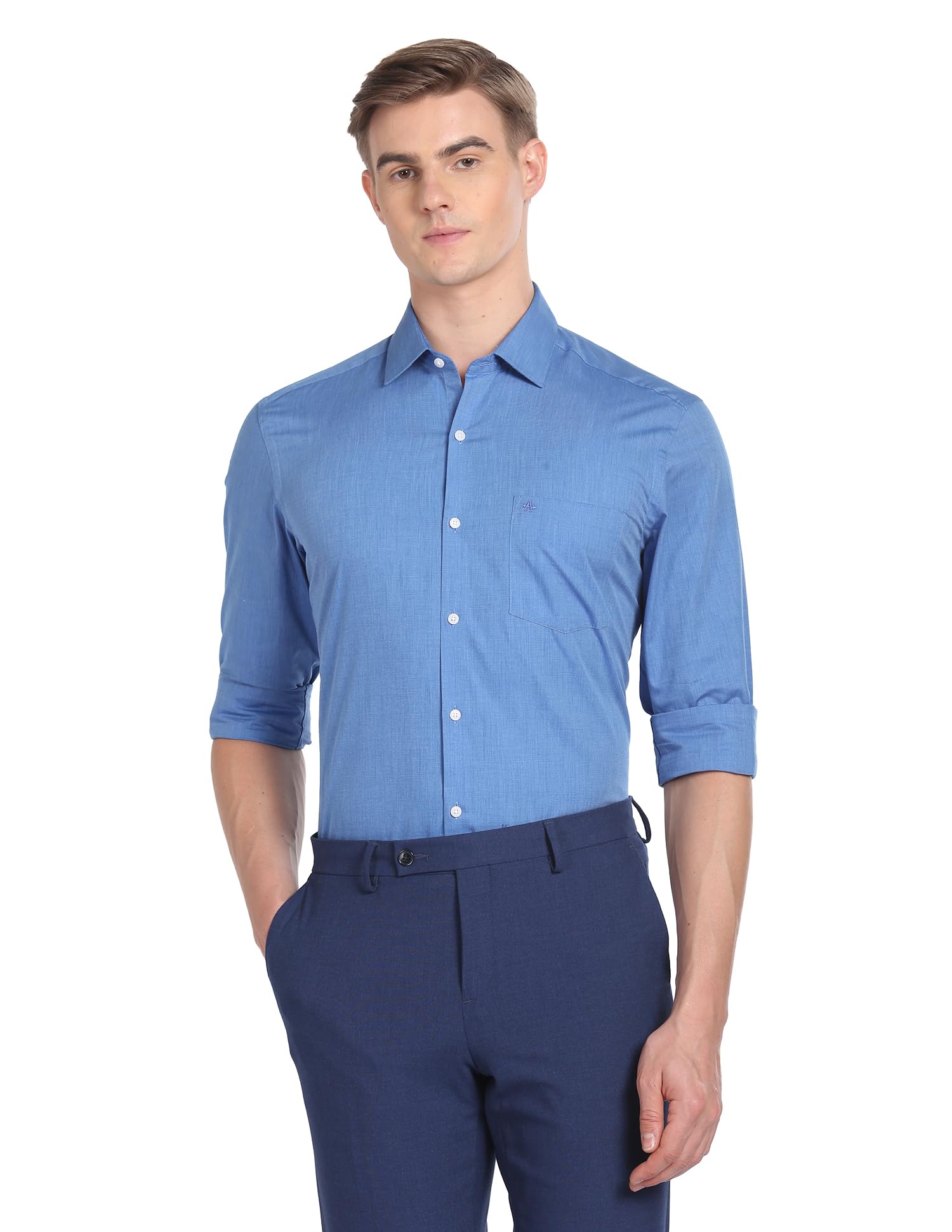 Arrow Solid Manhattan Slim Fit Shirt