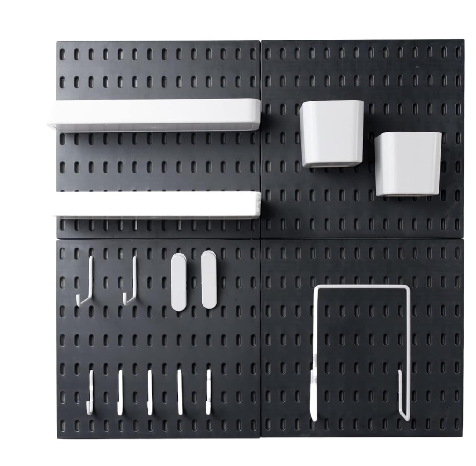 RUWLFE Pegboard Combination Kit for Wall Organizer, Peg Board Kits for Kitchen, Bedroom for Wall Organizer