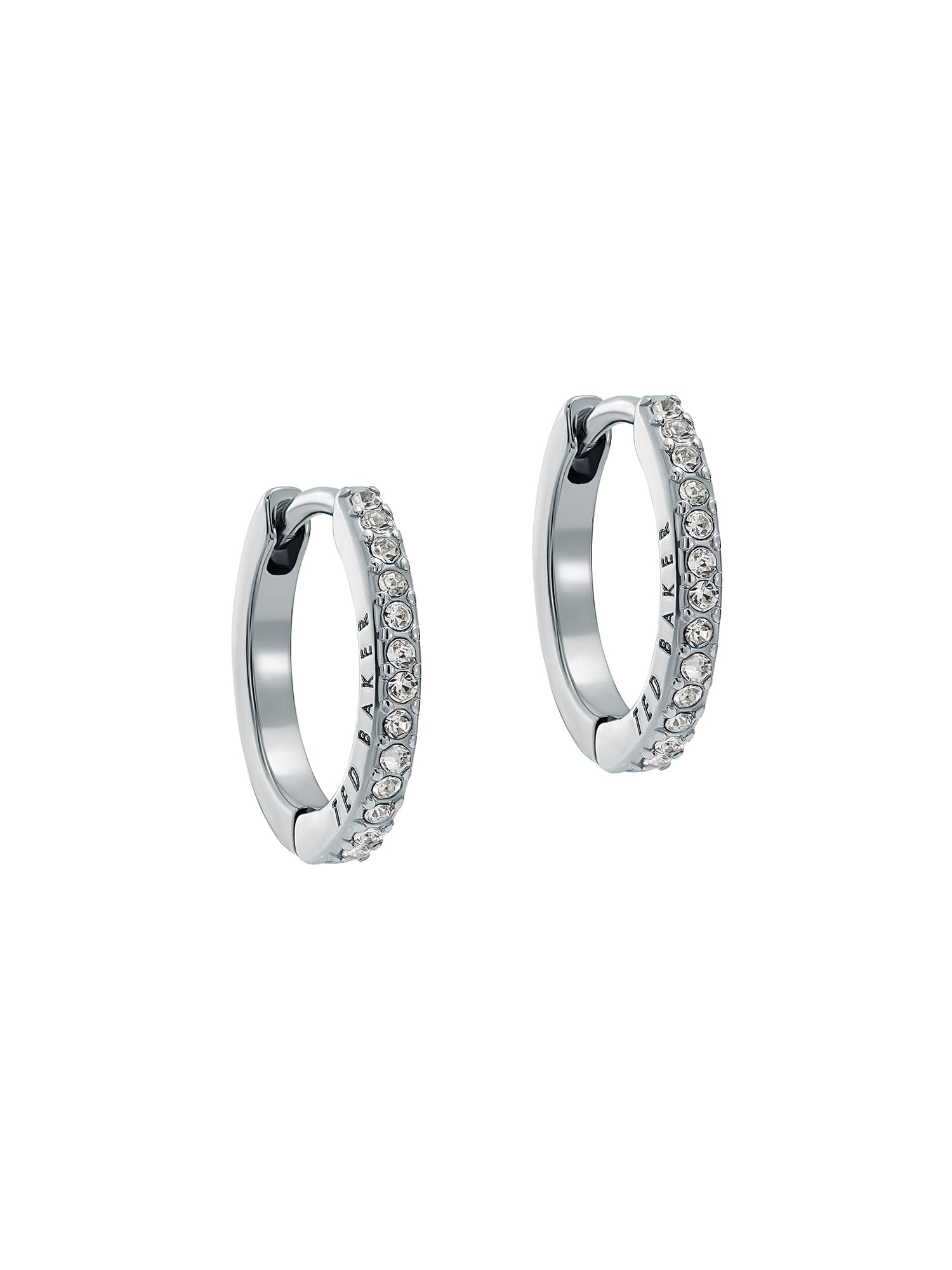 Heplie Crystal Hoop Earrings (14mm outside diameter) For Women