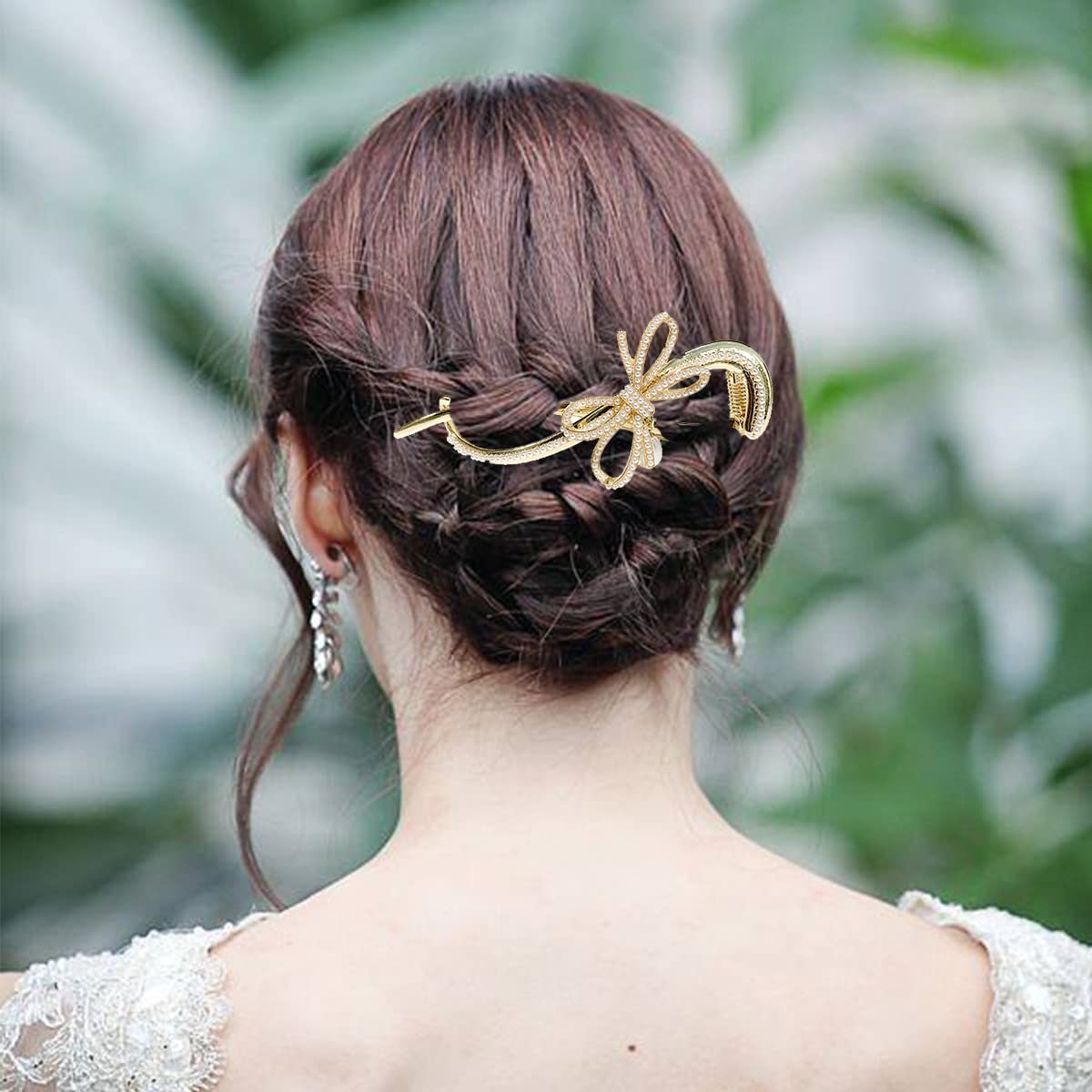 bacchette per capelli, Clip N Twist francese, fermaglio for capelli, mollette for diapositive, bastoncini for capelli a farfalla, accessori for forcine for donne e ragazze(Style 9)