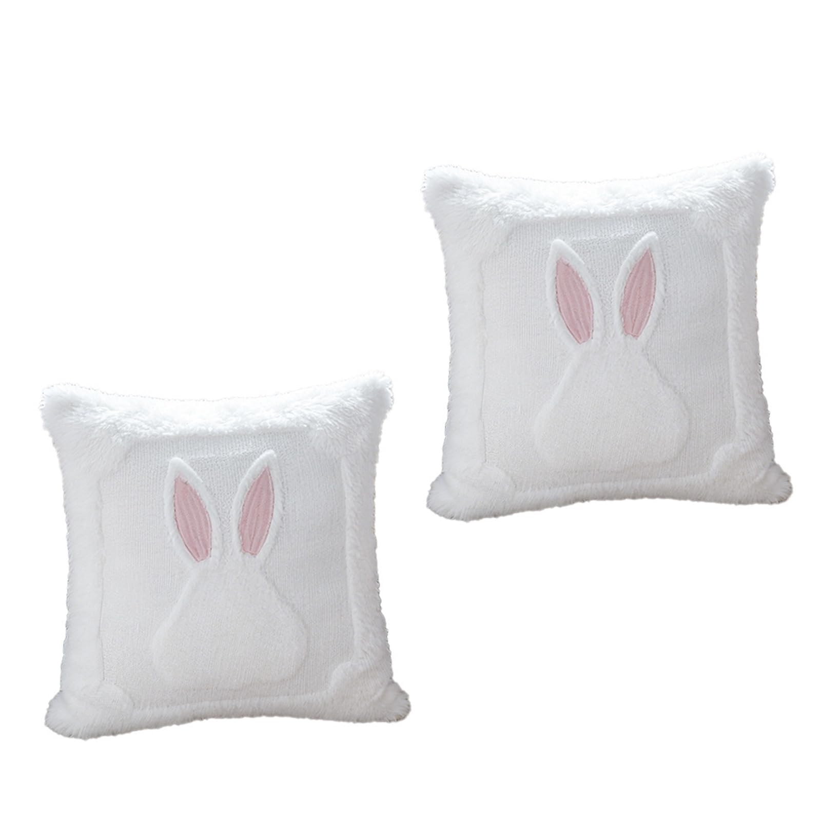 Tsophreniq Of 2 Festival Plush Rabbits Pillowcases for Living Room Decoration Washable Pillowcase