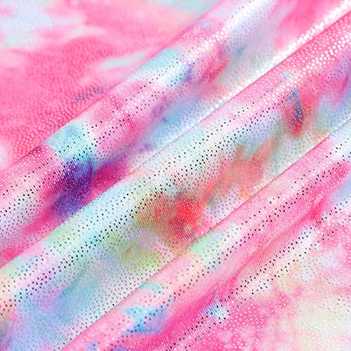 Image of HOZIY Gymnastics Leotards for Girls with Shorts Toddlers Biketards Rainbow Unicorn Dinosaur Mermaid Leopard Flower Galaxy