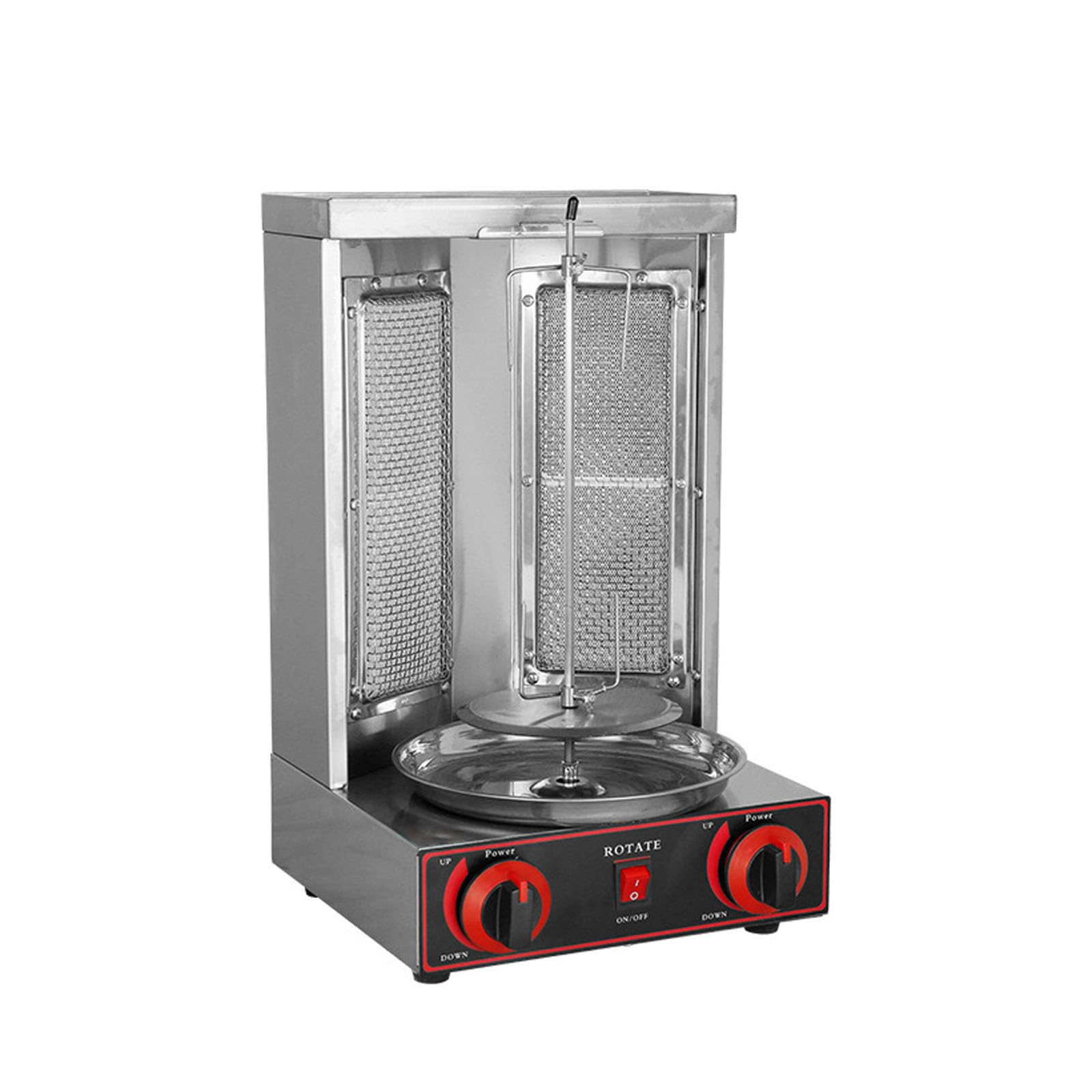 Parrilla De Gas Comercial,máquina Asadora De Pollo Vertical,máquina De Barbacoa con Horno Asador De Acero Inoxidable,rotación Automática,para Reuniones Familiares En Restaurantes