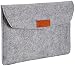 AmazonBasics 11 Inch Felt Macbook Laptop Sleeve Case - Light Grey