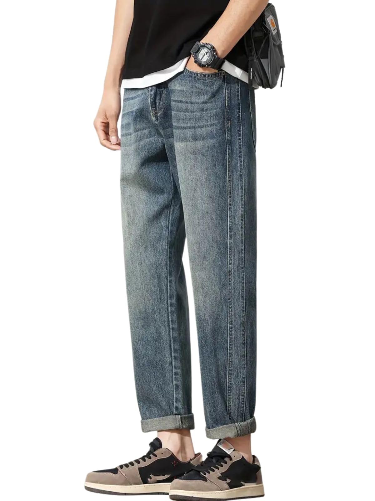 GRECIILOOKS Men's Regular Jeans (GL-MJ-32_Dark Blue