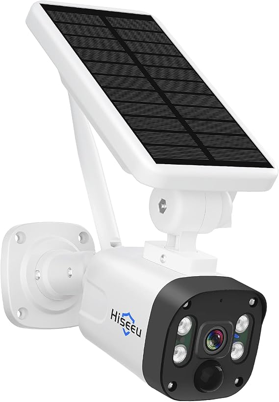 Hiseeu Security Camera Wireless Outdoor, 2K Solar Camera, Battery