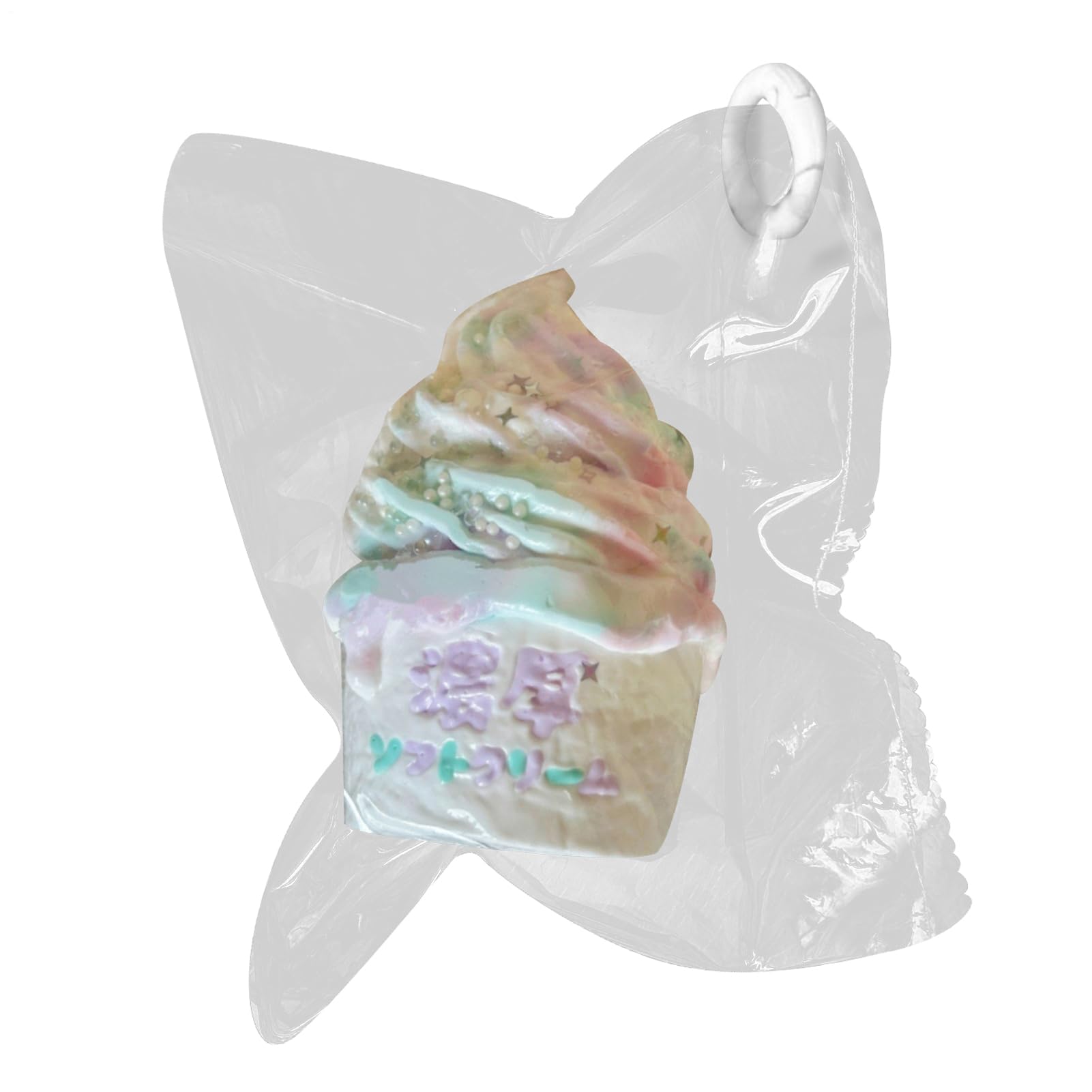 Portable Sensory Squeeze Toy, Lightweight Silicone Fidget, Ice Cream Gadget with Slow Rebound Feature, Tactile Play Accessory, Item with Soft Material, Fun Tool for Kids Students Indoor Class