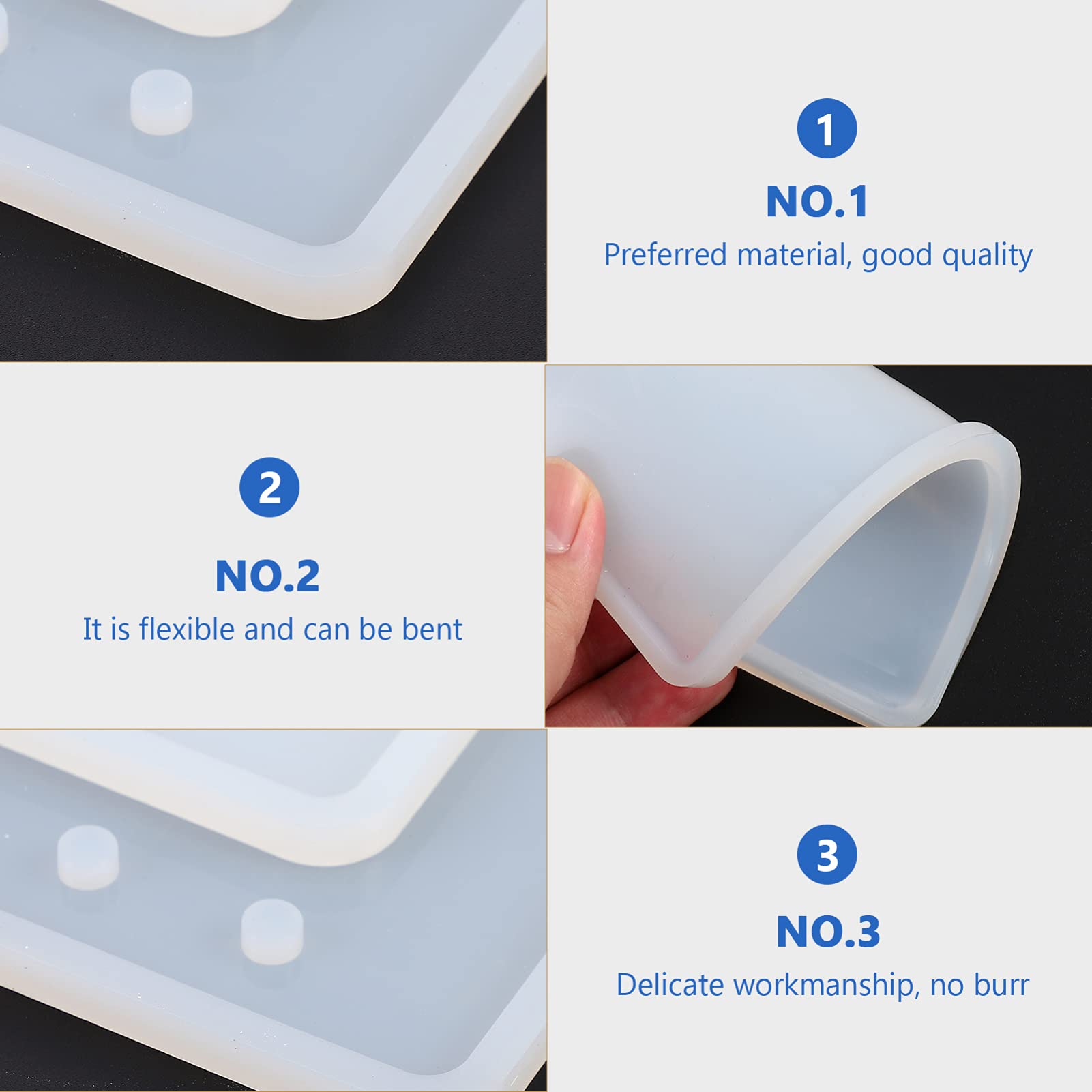 4piezas Molde De Silicona Duradero Moldes Para Manualidades Para Diario Creativo