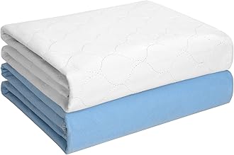 Conkote Heavy Absorbency Bed Pad, Washable and Reusable Incontinence Bed Underpads, 34"X52" (2 Pack), Waterproof Mattress Protector
