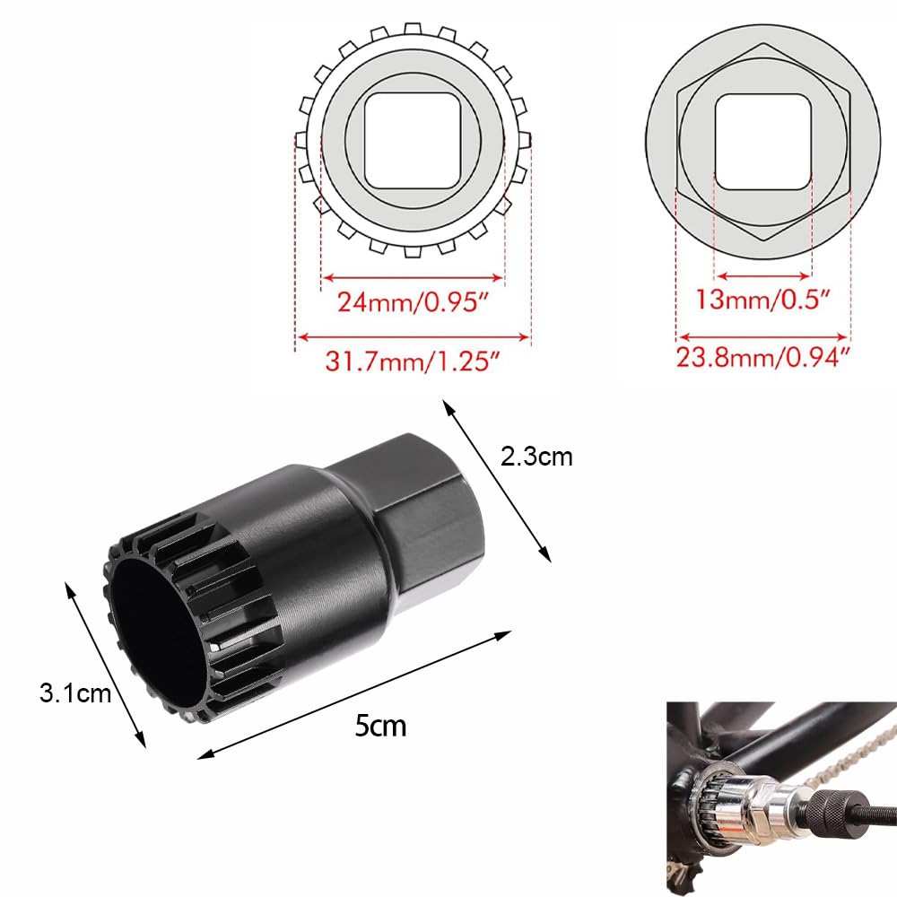 Strumento di Rimozione del Movimento Centrale della Bici 20 Denti per Estrattore di Pedivelle Strumento di Riparazione per Shimano FSA VP LP