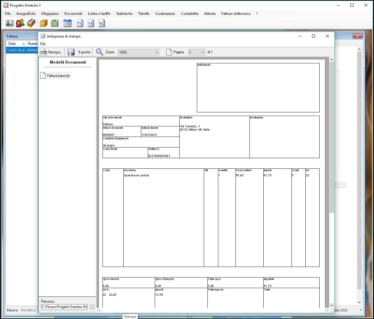 Progetto Dentista 9 - il software gestionale per l'attività dello studio dentistico