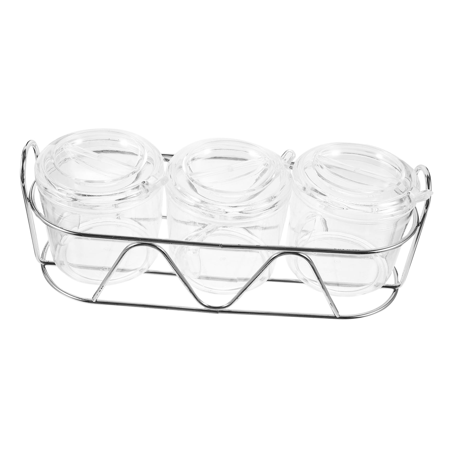 PRETYZOOM Acrylic Spice Jar Set Piece Sugar Bowl Spoon Chili Can Kitchen Accessory Storage Box