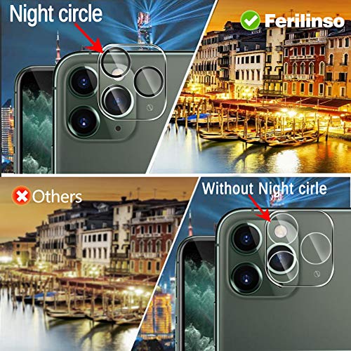 Image of Ferilinso 3 Pack Screen Protector for iPhone 11 Pro Max, Tempered Glass