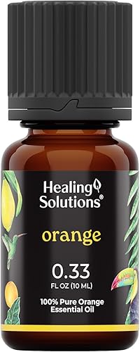 Healing Solutions Aceite esencial de naranja silvestre - 0.33 onzas líquidas