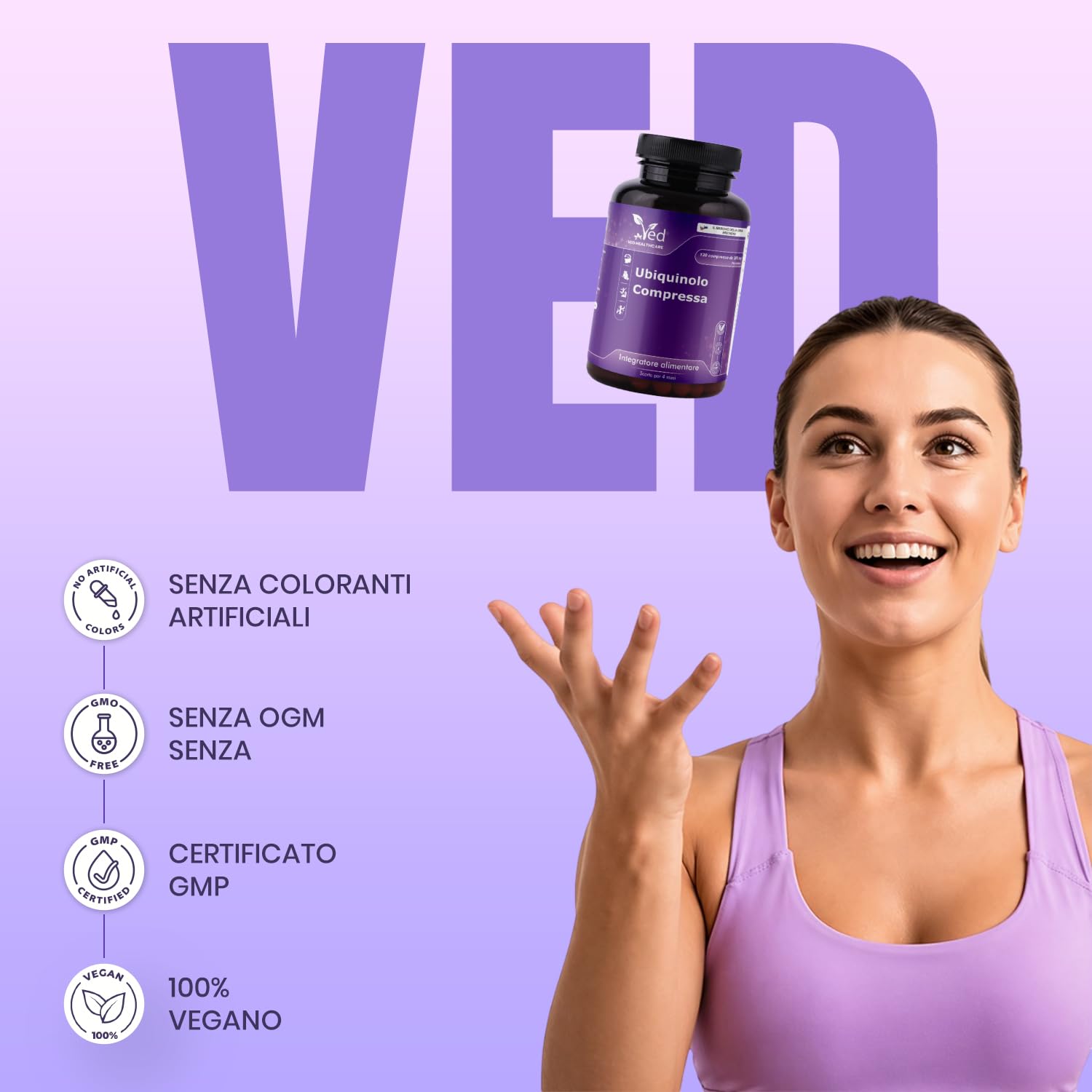 Con Ubiquinolo | Forma attiva coq10 | Elevato assorbimento/Bioattività migliorata | 300 mg,
