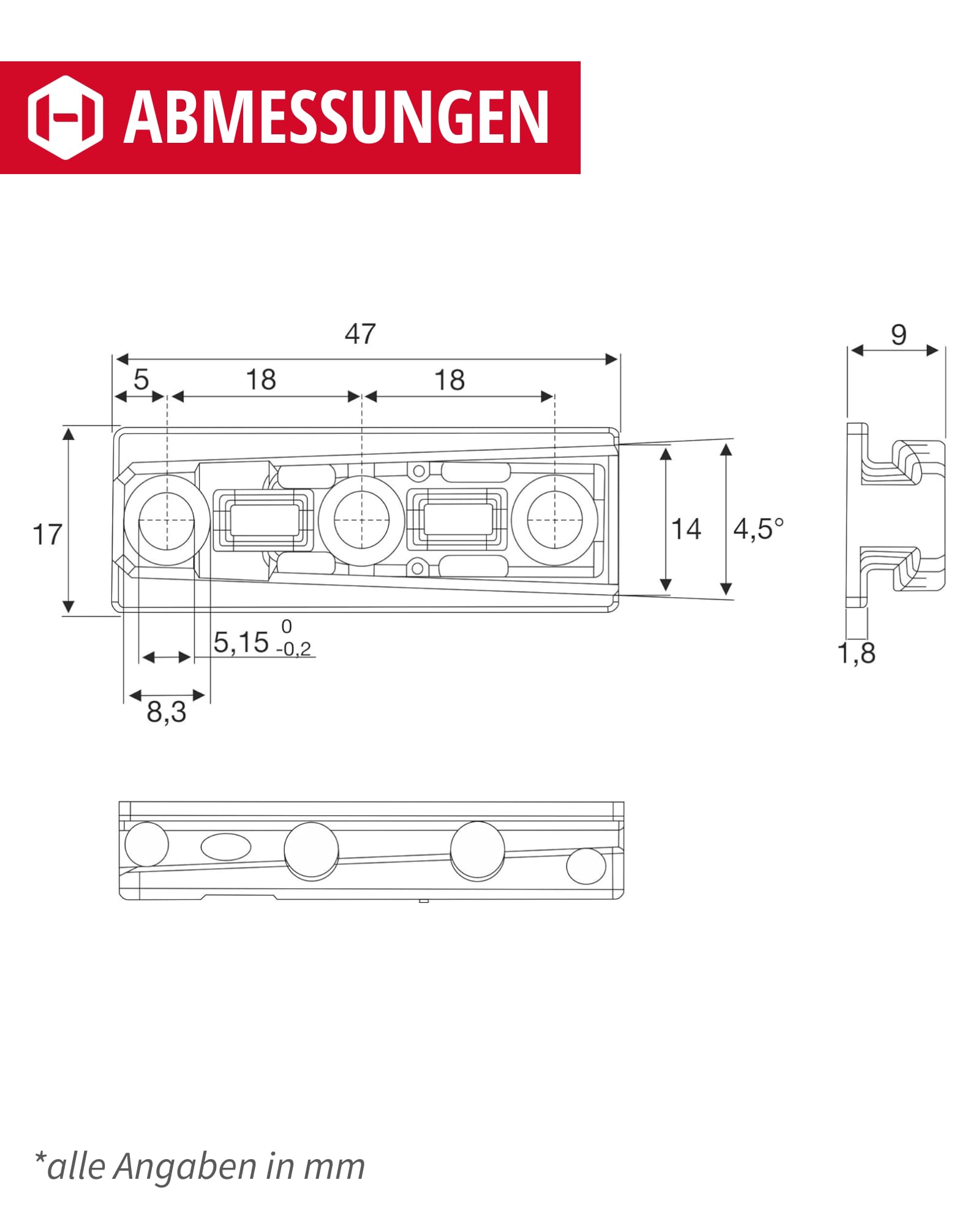 Gedotec Connettore per mobili connettore per letto nascosto Connettore corpo in metallo SOLID | Raccordo connettore sospeso per letti, mobili e costruzioni metalliche | Capacità fino a 250 kg | 25 set