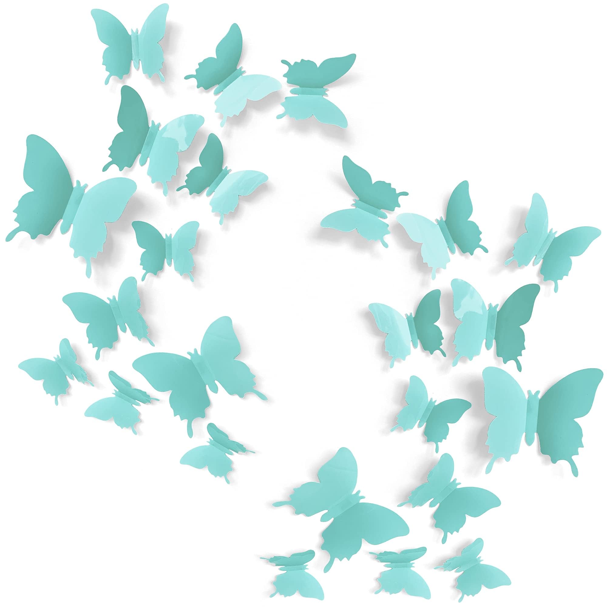 Cute Butterfly Wall Decor 24 pcs, Girls Room Wall Decals - Image 3