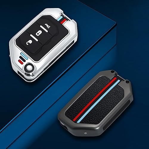 Miniatura 7 de Funda de aleación de zinc compatible con Wrangler JL JLU Gladiator JT Rubicon Remote Flip Key