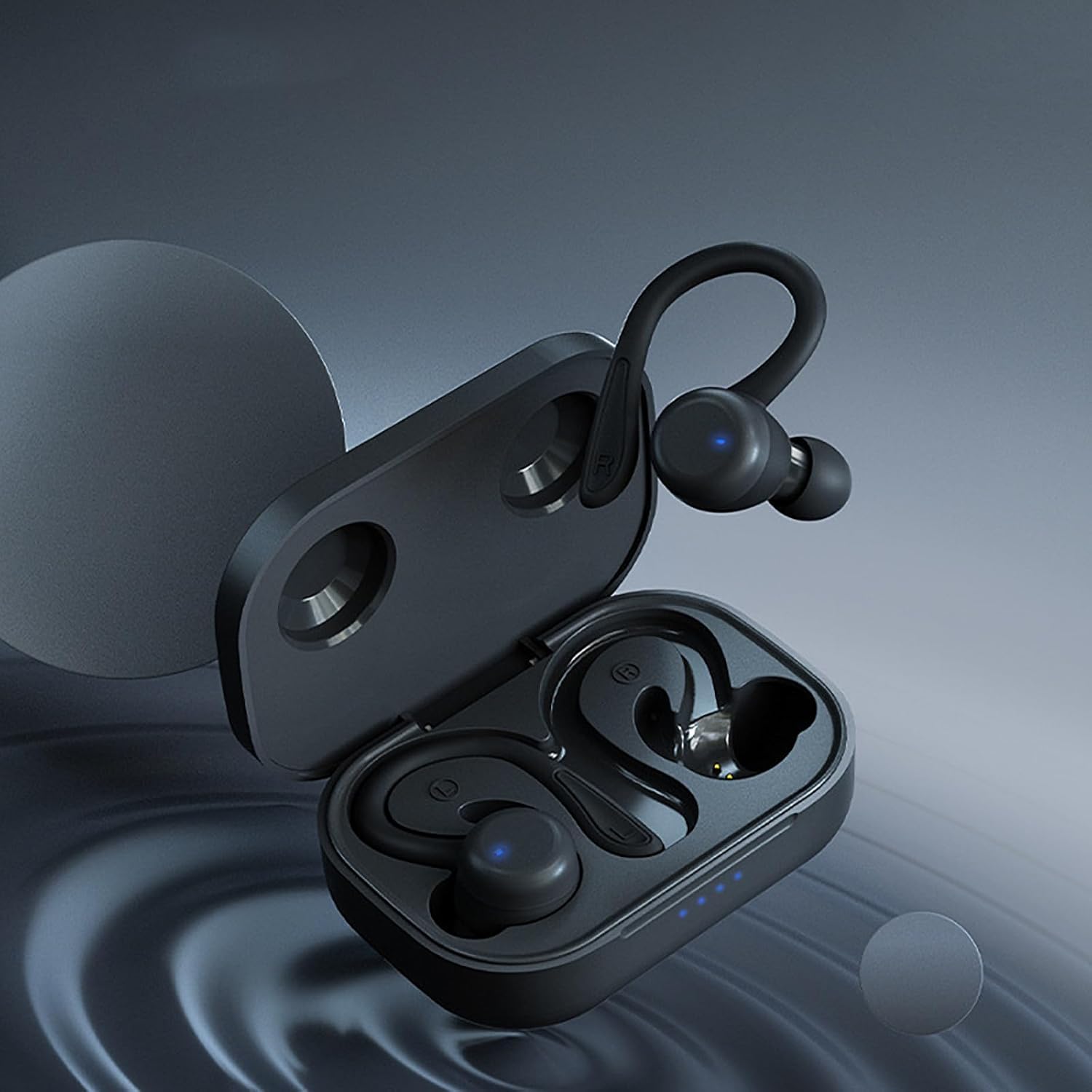 Earbuds Bluetooth 5 3 in-Ear Headphones Earhook 6 Hours Listening Time Sports Waterproof Running in-Ear True Wireless Earphones
