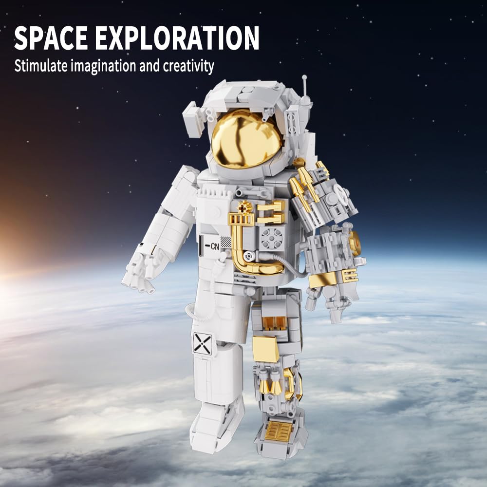 Space Astronaut Building Block Toy - Ideal Gift for 6-14 Year Old Children - 880pcs for Adult Space Astronaut Building Block Sets