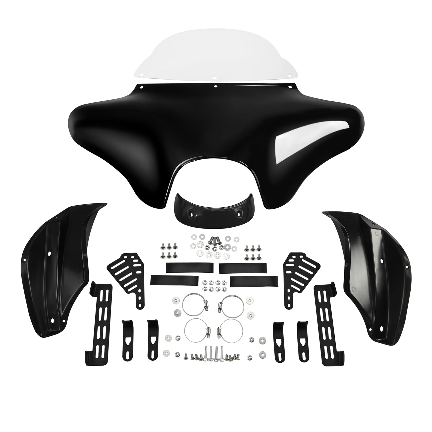 Green-L Universal Batwing Fairing with Windshield Mount Hardware Fit for Suzuki Boulevard C50 C50T Intruder Volusia 800 Limited VL800Z Harley Touring