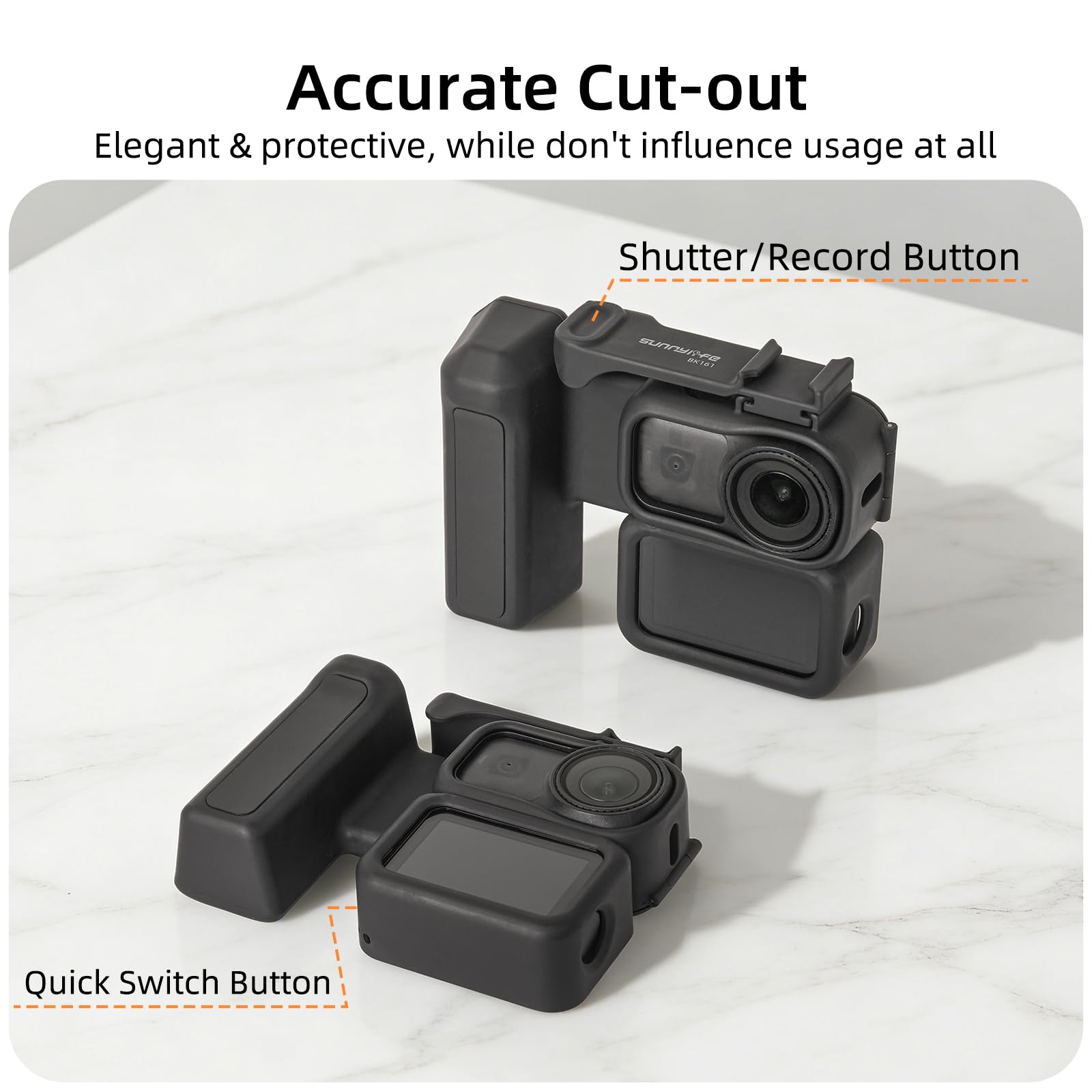Gdraco Impugnatura integrata per DJI Osmo Nano Montaggio Facile Rapido Impugnatura Ergonomica per Scatti Stradi, Custodia Protettiva con Adattatore Scarpe Freddo Accessori per Osmo Nano