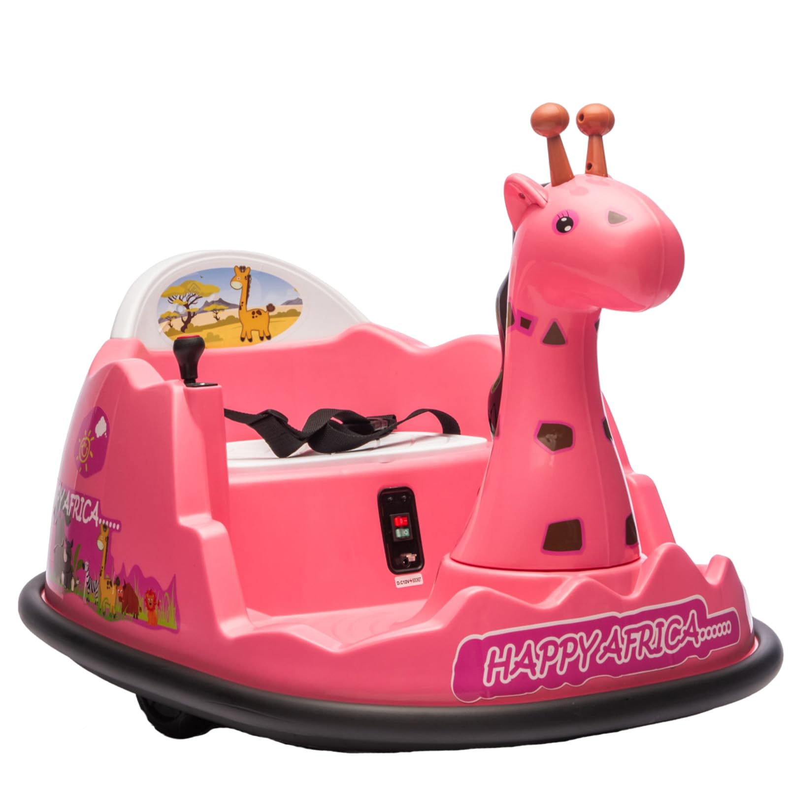 Auto tamponatore elettrico bambino 6V con telecomando, per 2-6 anni | Bumper car elettrico bambino con cintura di sicurezza,LED,Musica,2 motori,Rotazione 360°,Per interni ed esterni (rosa)