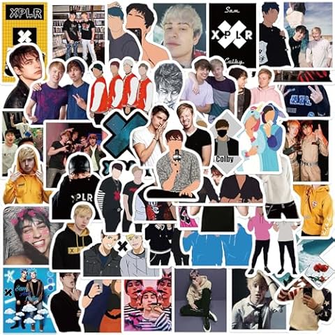 50Pcs Sam and Colby Sticker, Cool Funny Meme Stickers for Adult, Waterproof Vinyl Stickers for Teen Kids Boy Water Bottle, Laptop, Phone, Computer, Guitar, Notebook, Scrapbook Cover
