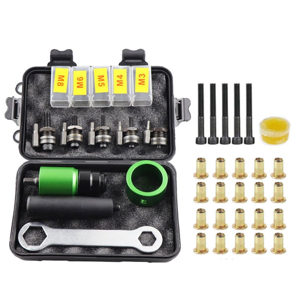 Kit d'outils de rivetage électrique M3-M8 adaptateur de foret pour écrous