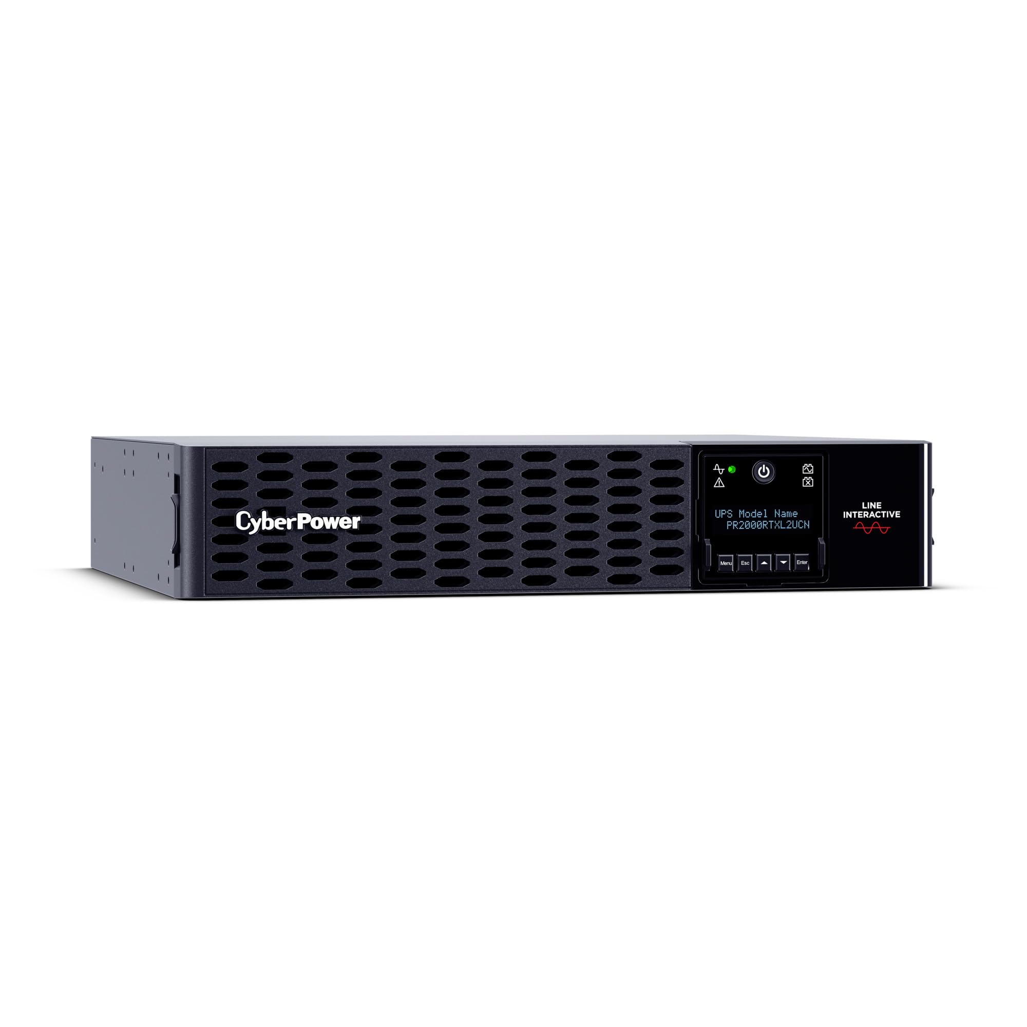 CyberPower PR2000RTXL2UTAA Smart App Sinewave UPS System, 2000VA/2000W, 8 Outlets, AVR, 2U Rackmount, EBM Option, TAA Certified