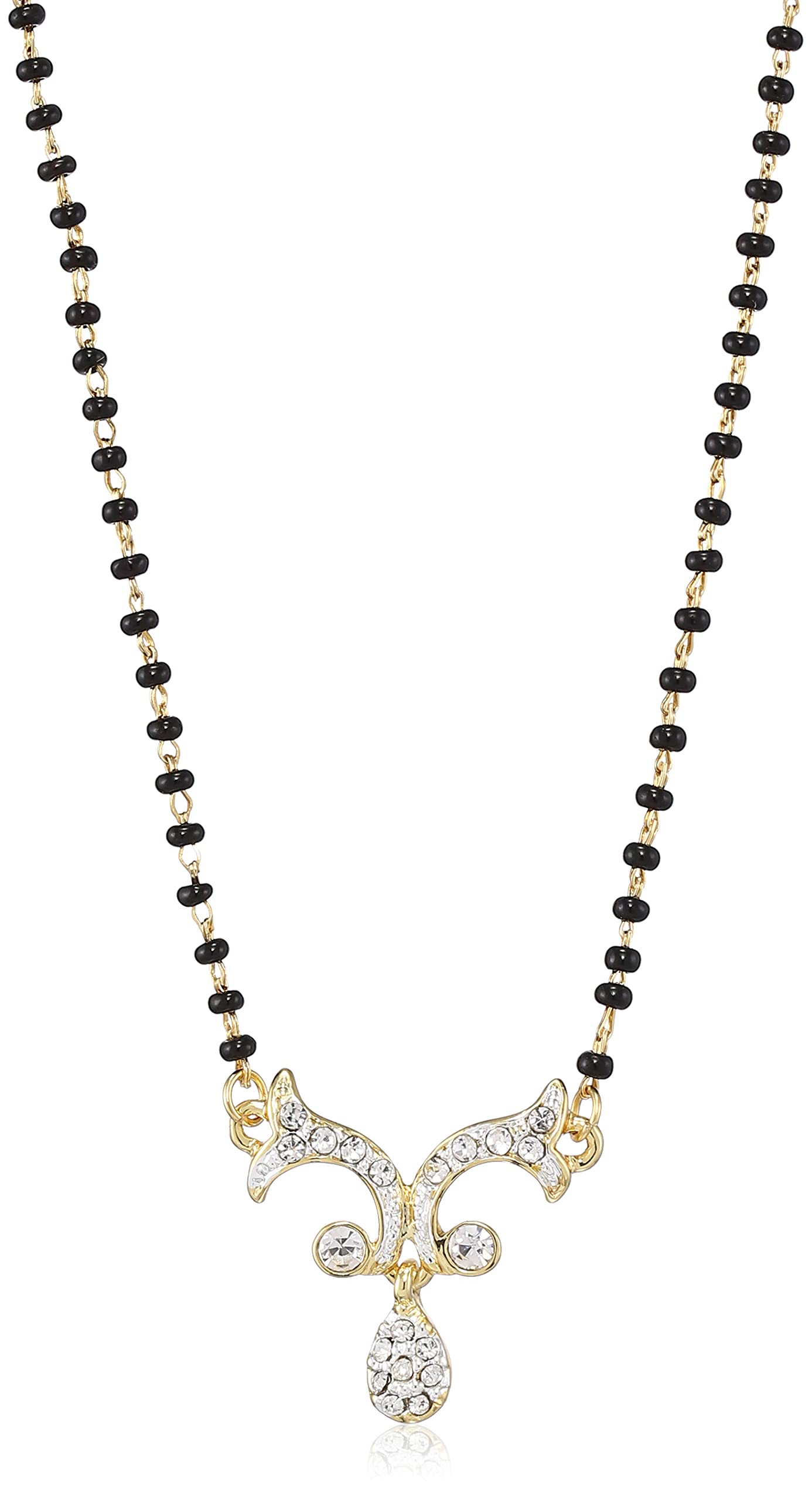 Sleek and elegant mangalsutra made to make you feel complete as a soul in wedding. Material used : Mixed metal, crystals. Instructions for care : Avoid contact with direct heat, water & organic chemicals i.e. perfumes, deodorants, sprays & other stro (B098BMWVPN) Amazon Price History, Amazon Price Tracker