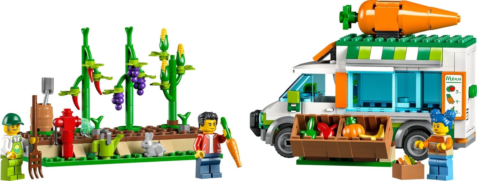 LEGO City 3er Set: 60344 Hühnerstall, 60345 Gemüse-Lieferwagen & 60346 Bauernhof mit Tieren