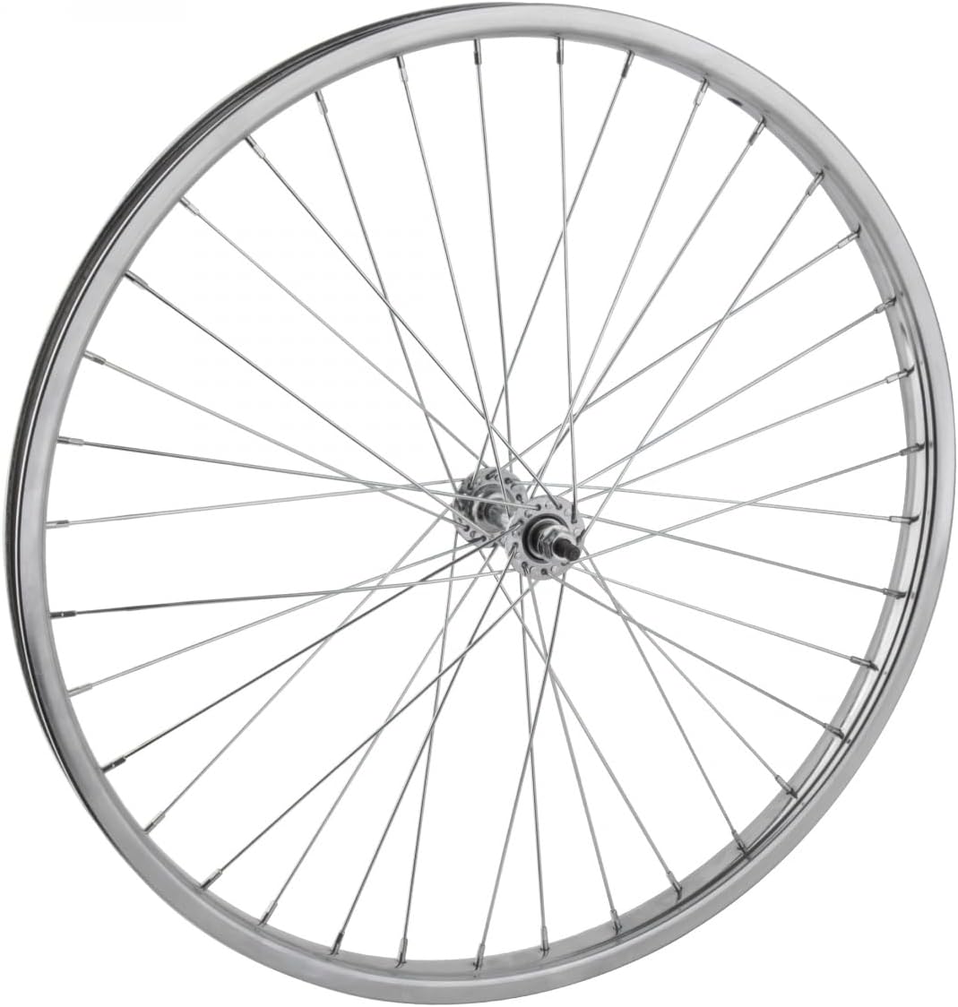 WheelMaster Front Bicycle Wheel 24 x 1.75 36H, Steel, Bolt On, Silver