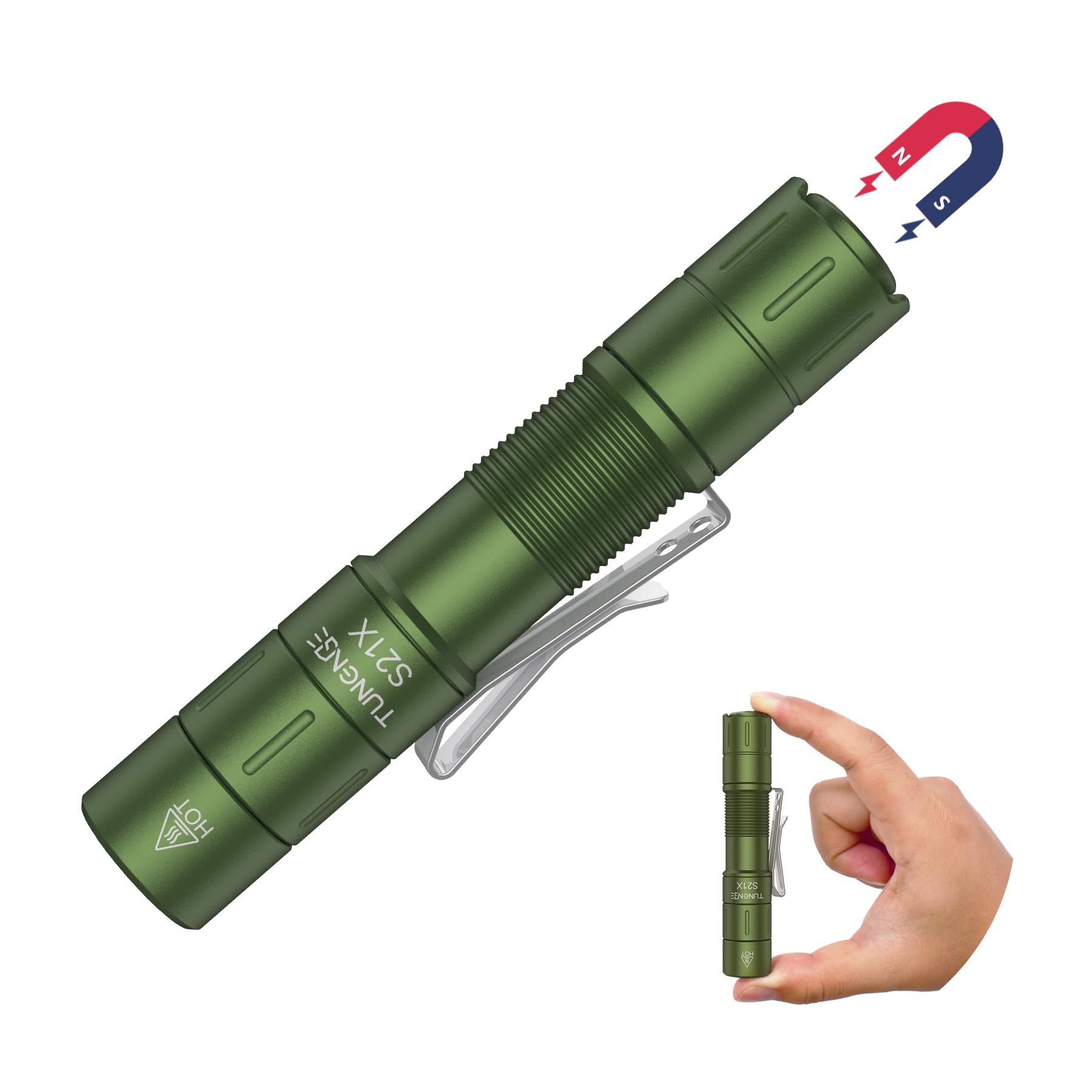 グリーンライト　10台 Amazon.com: TUNENGE S21X Mini EDC Flashlight Rechargeable with