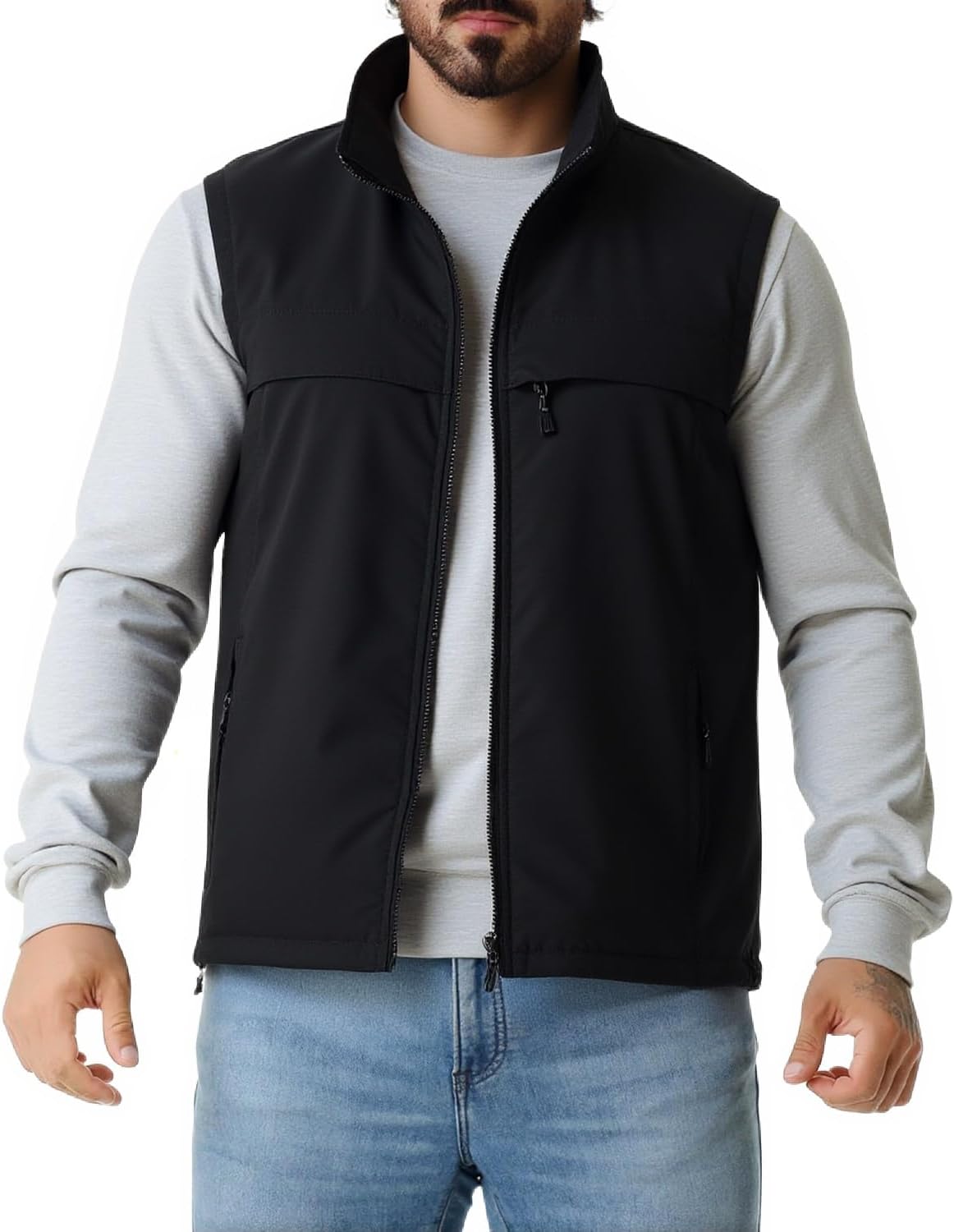 Men's Fishing Vest Utility Casual Lightweight Outdoor Vest Work Fish Photo Travel Sleeveless Jackets Vest - Image 2