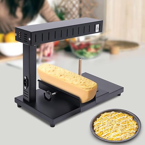 Miniatura 2 de Máquina de parrilla de raclette de queso, 110 V, eléctrica comercial eléctrica para queso, calentador de queso para encimera, calentador de queso