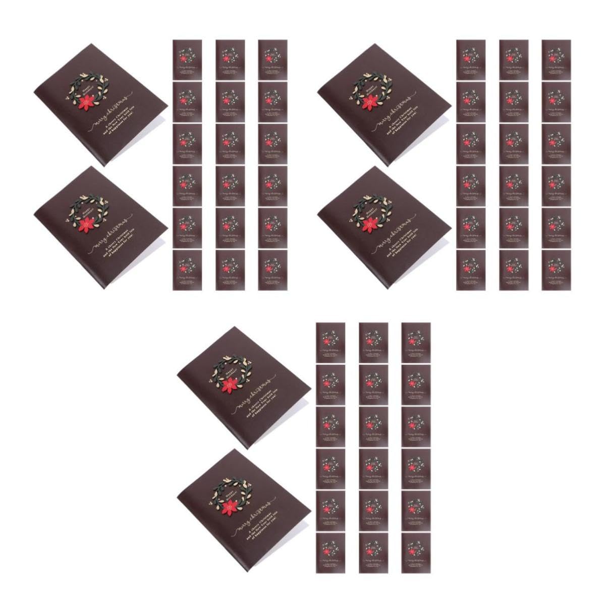 SHINEOFI 60 Sets Vintage Weihnachtskarte aus Papier mit Umschlägen für