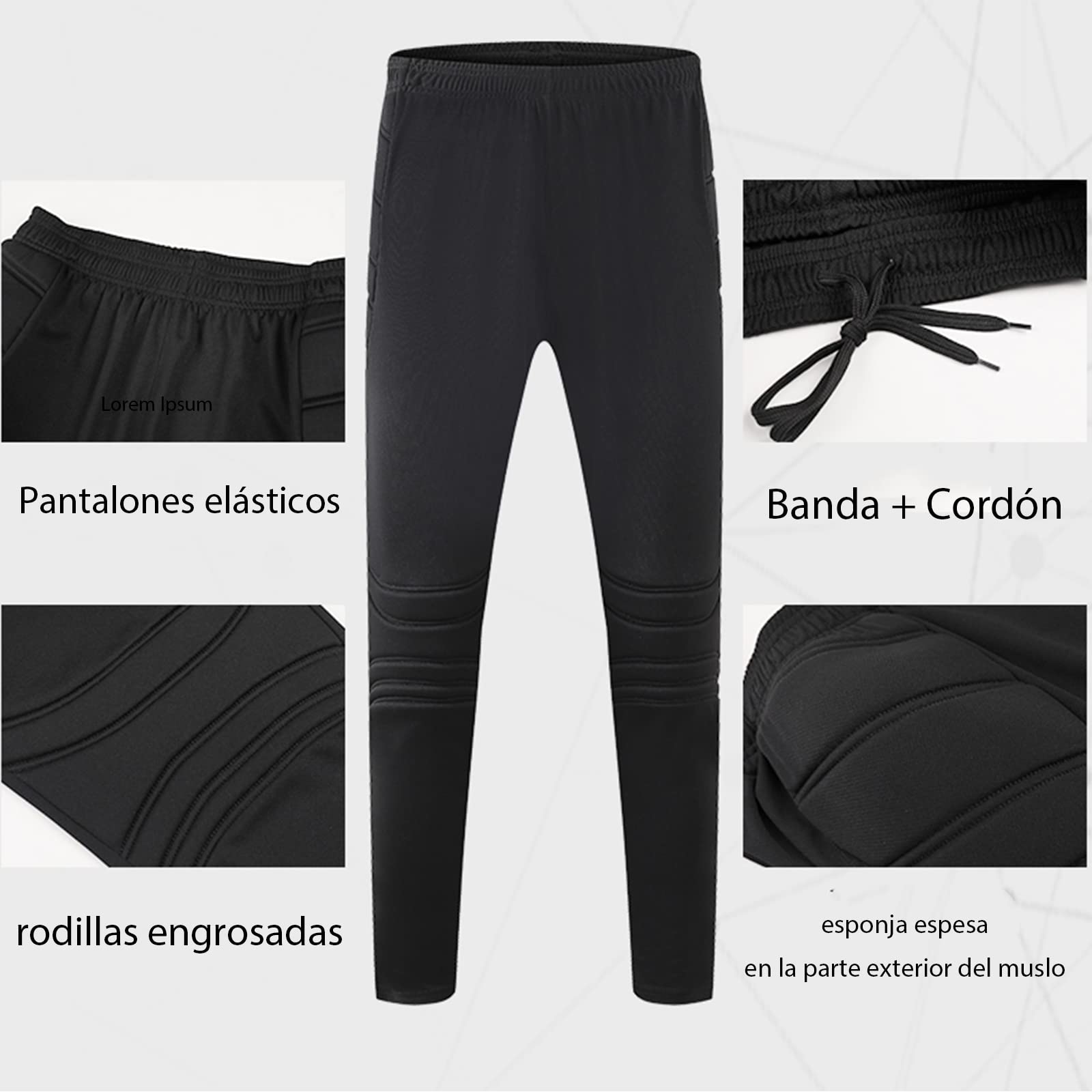 Camiseta de Portero Personalizado para niños Adultos, Mangas largas y Pantalones Cortos de Portero, Pantalones Personalizados con su Nombre, número, Equipo, número.